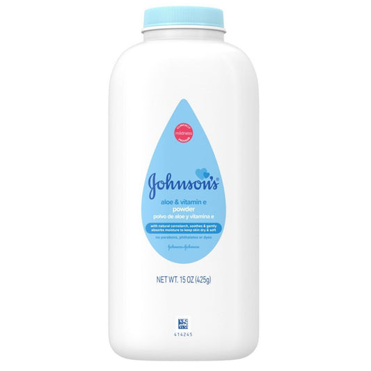 Johnson's® Aloe and Vitamin E Baby Powder, Fresh Scent, 15 oz. 08137003058
