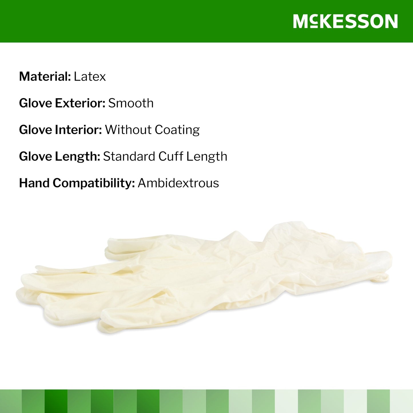 McKesson Confiderm® Latex Exam Glove, Medium, Ivory 14-316