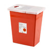 Sharps Container SharpSafety™ Red Base 26 H X 18-1/4 W X 12-3/4 D Inch Horizontal Entry 18 Gallon - 8998