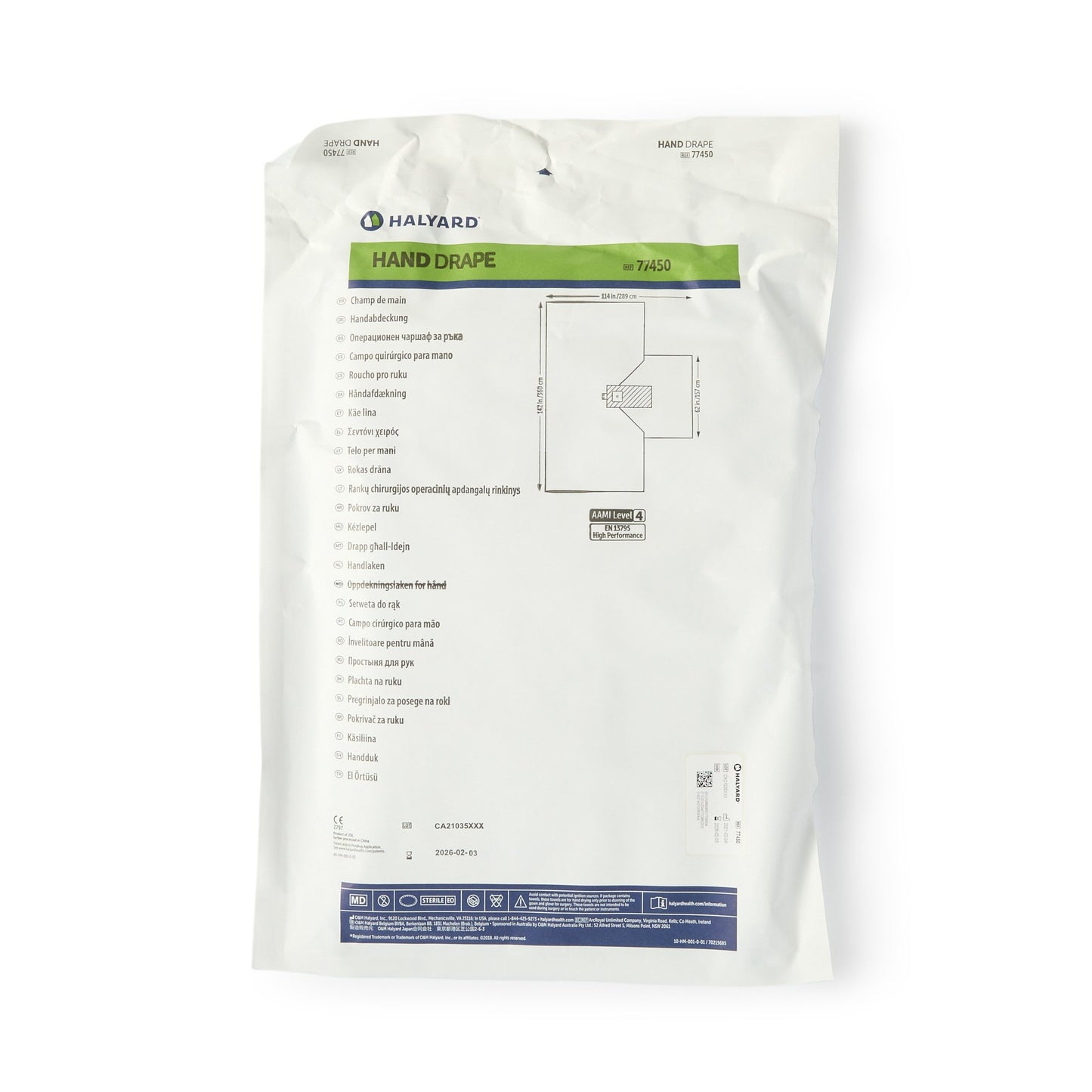 Halyard Sterile Hand Orthopedic Drape, 114 x 142 Inch 48806