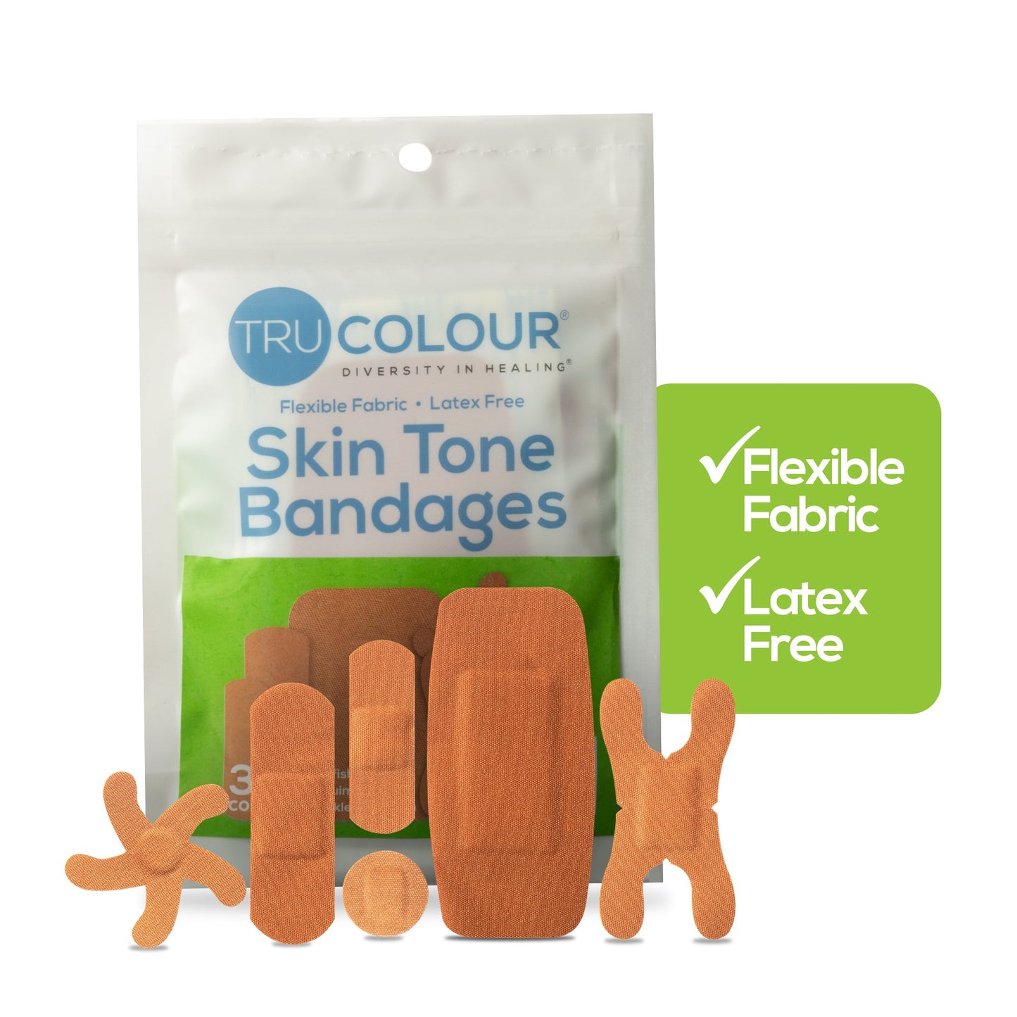 TruColour® Olive Adhesive Strips, Assorted Shapes and Sizes TCB-GASD