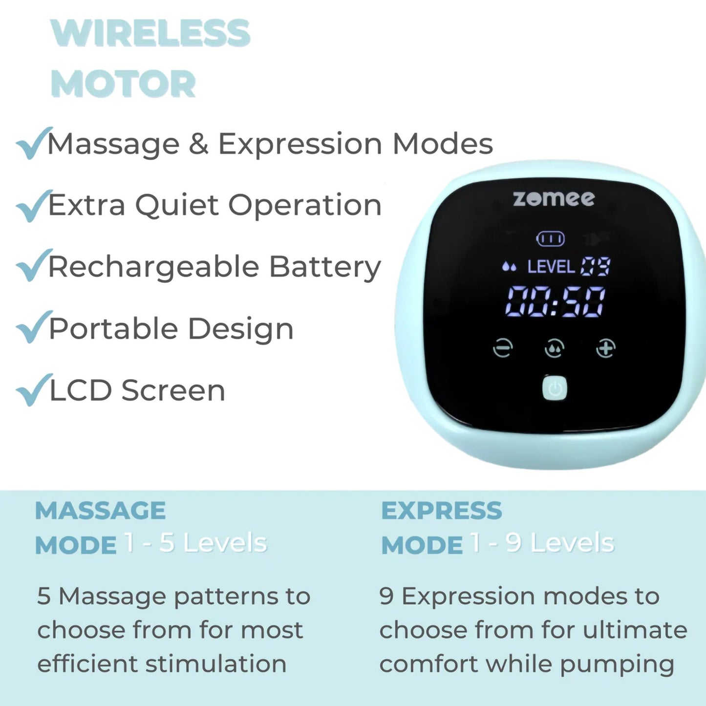 Double Electric Breast Pump Kit Zomee Z1 ZTM-Z1 TX MEDICAID