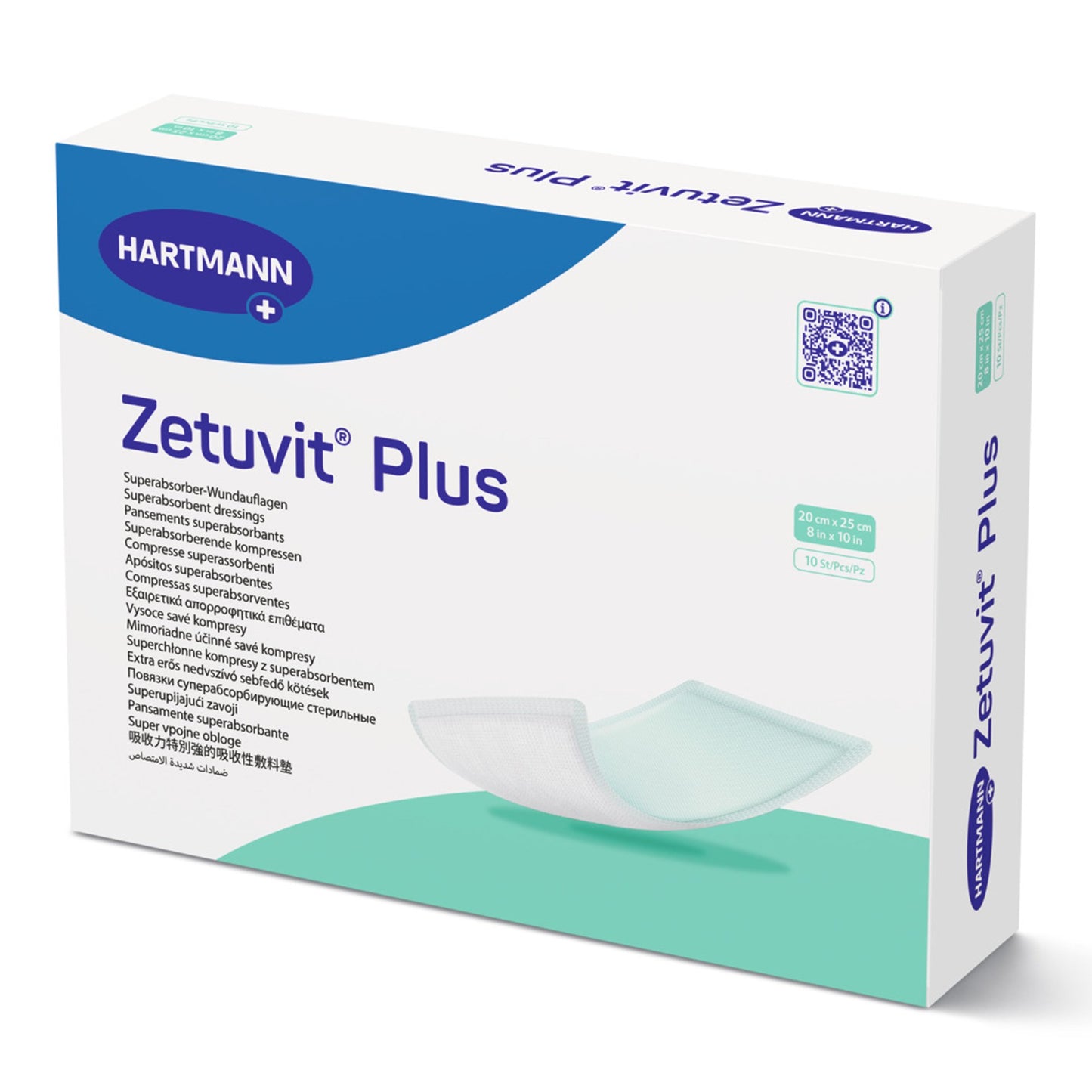 Zetuvit® Plus Sterile Superabsorbent Dressing, 8 x 10 Inch 413113