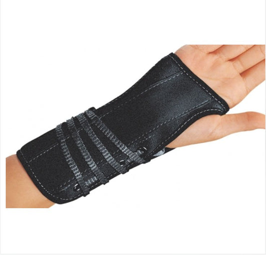 Wrist Brace ProCare® Aluminum / Flannel / Suede Left Hand Black Small - 79-87213