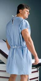 Patient Exam Gown Medium / Large Blue Disposable - 70222N
