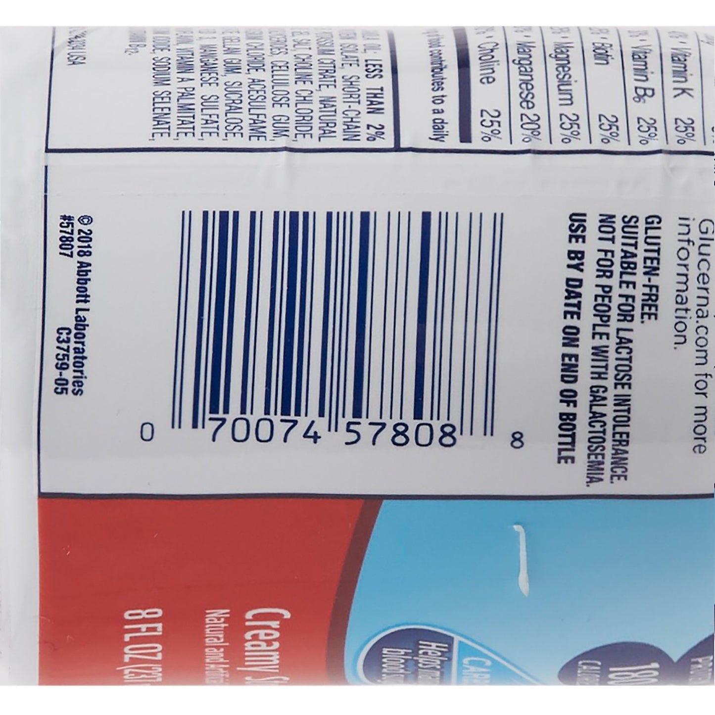 Glucerna® Original Shake, Strawberry Flavor, 8-ounce bottle 57807