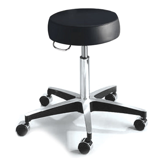 Exam Stool McKesson Backless Pneumatic Height Adjustment 5 Casters Black - 81-11001US393