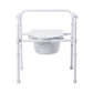 McKesson Folding Fixed Arm Steel Commode Chair, 16-2/3 – 22½ Inch Height 146-11148-4