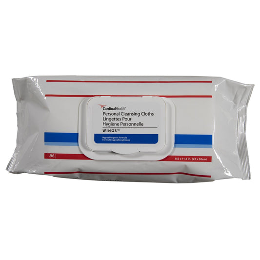 Personal Cleansing Wipe Cardinal Health™ Wings™ Soft Pack Scented 96 Count - 5399S