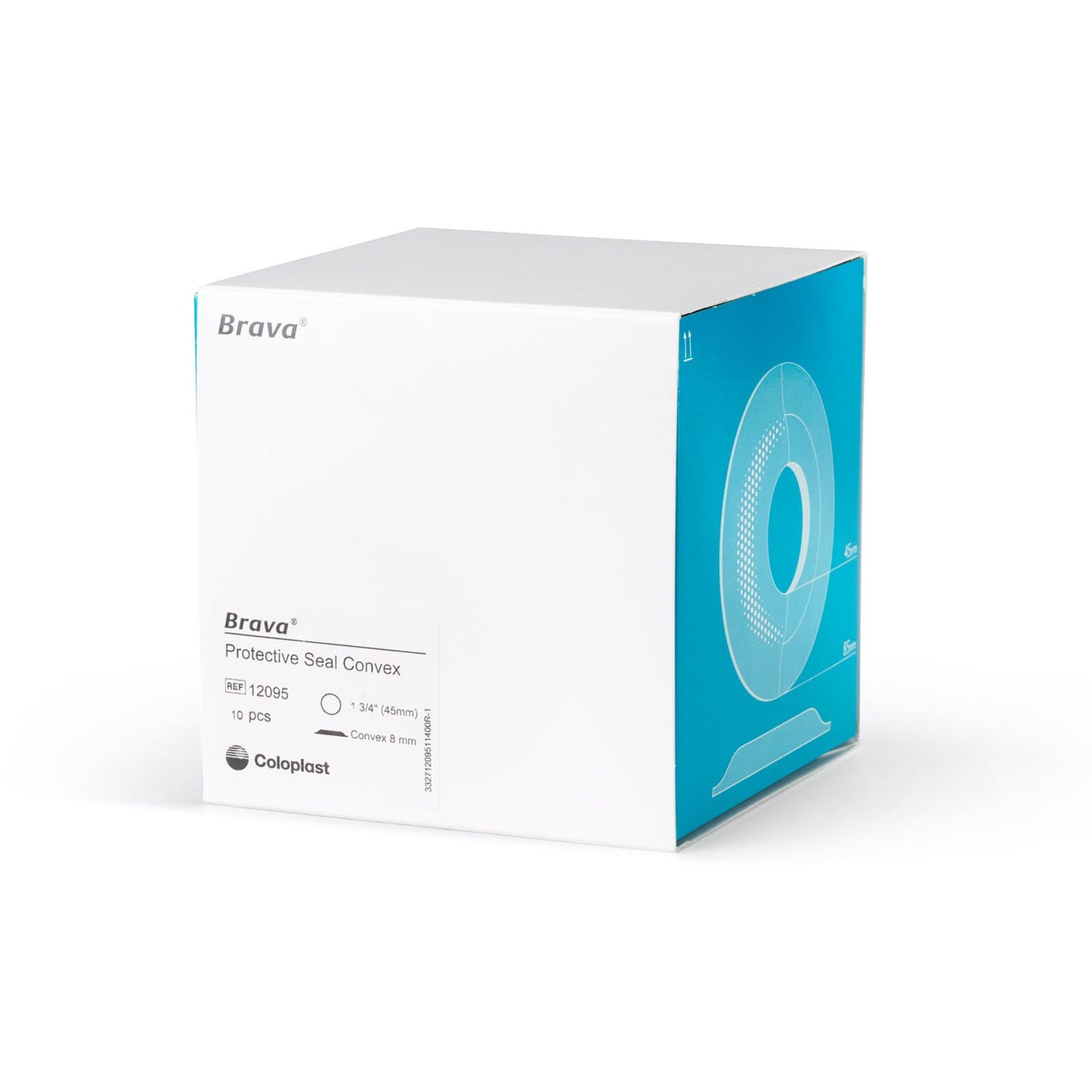 Ostomy Seal Brava® Convex, Starter Hole 1-3/4 Inch (45mm) 12095
