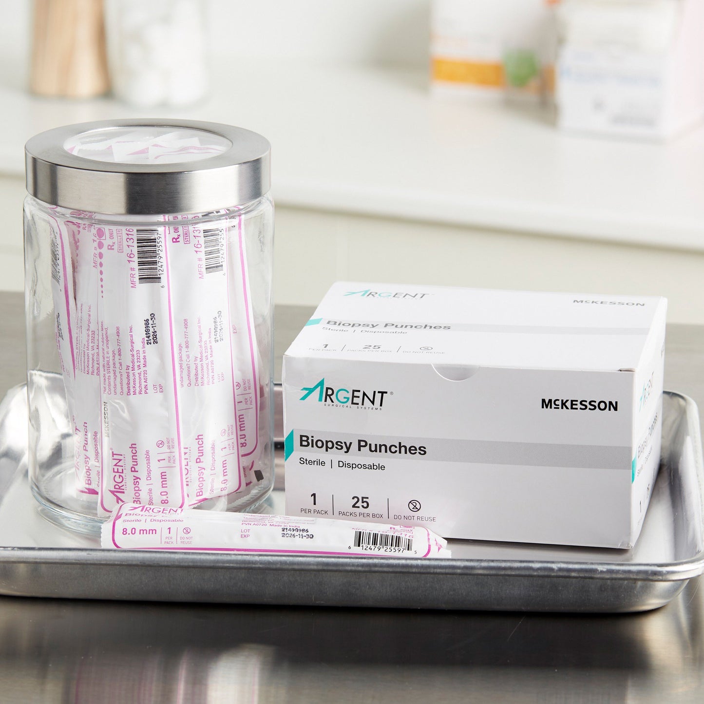 McKesson Argent™ Disposable Biopsy Punches, 8.0 mm 16-1316