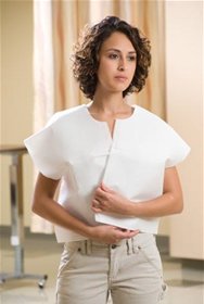 Exam Cape White One Size Fits Most Front / Back Opening Without Closure Unisex - 44504