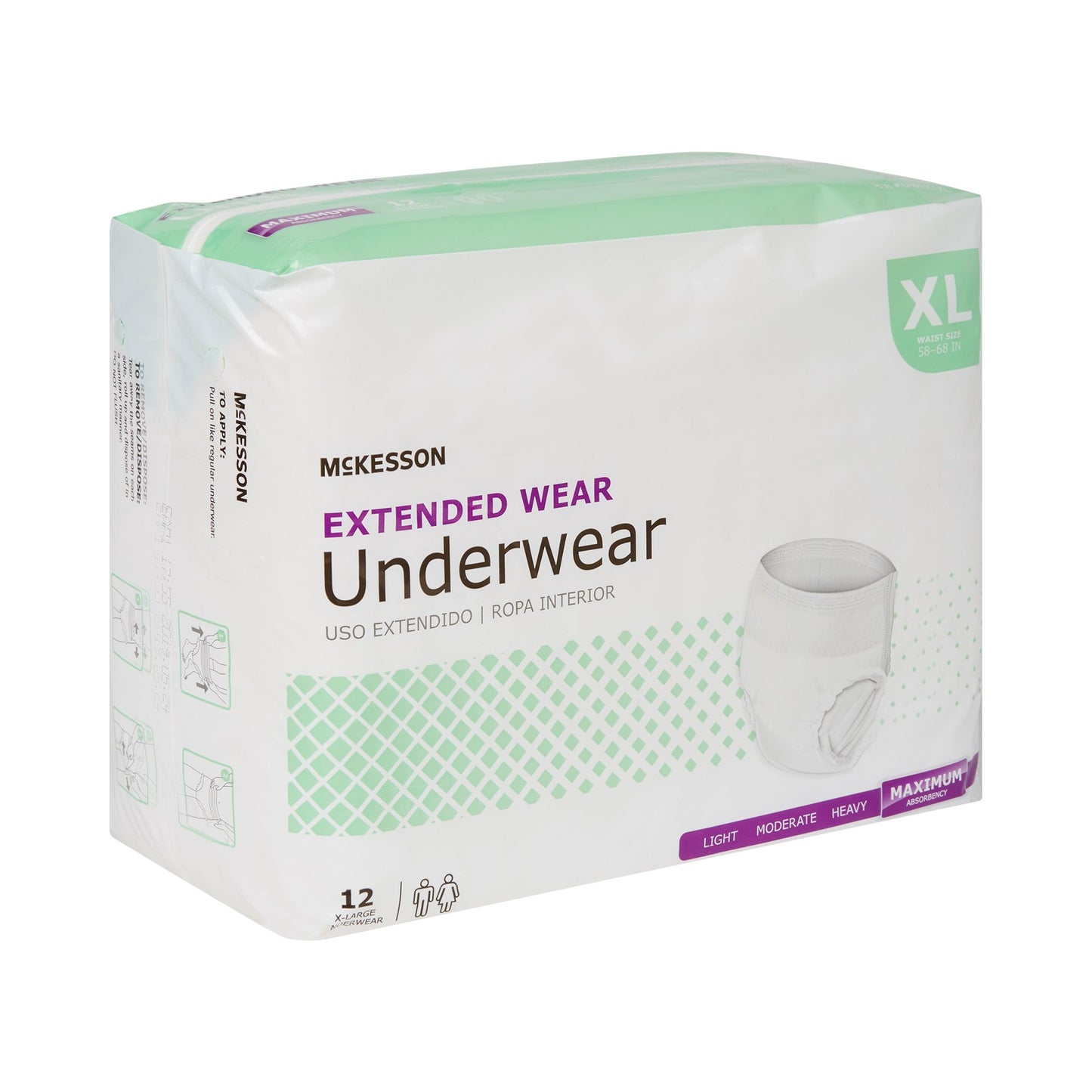 McKesson Extended Wear Maximum Absorbency Underwear, Extra Large UWEXTXL