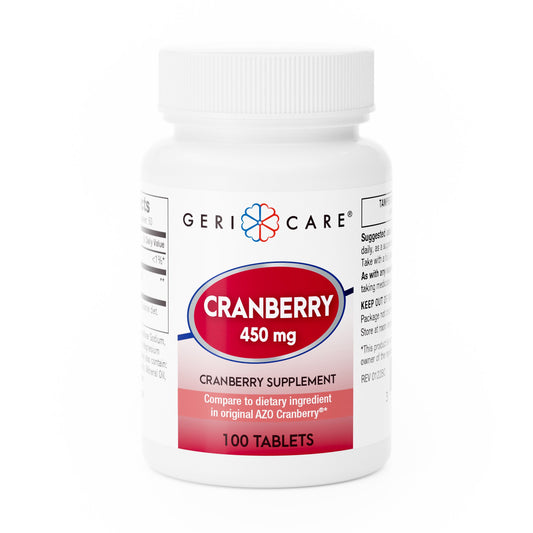 Dietary Supplement Geri-Care® Cranberry Extract 450 mg Strength Tablet 100 per Bottle - 845-01-GCP