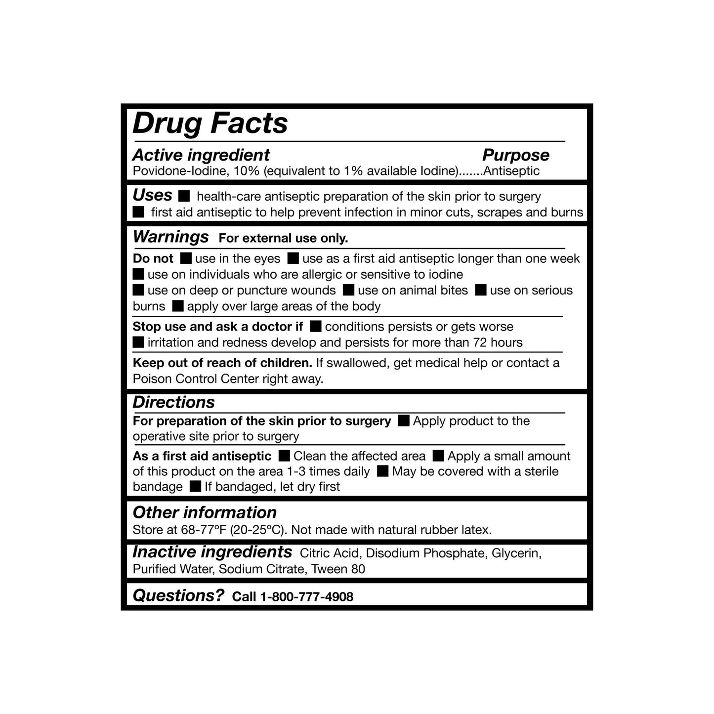 McKesson Microbicide Antiseptic PVP Scrub Solution, 8-ounce bottle 034