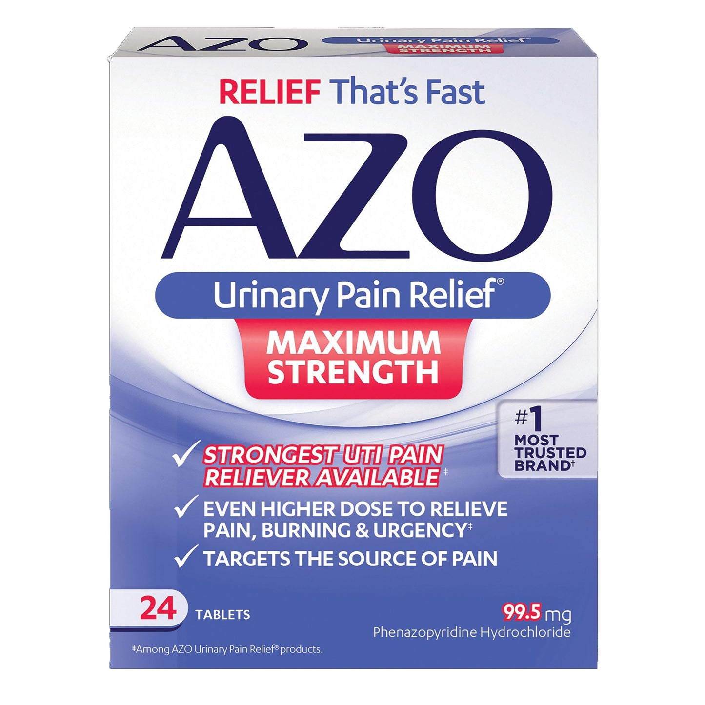 AZO® Urinary Pain Relief Tablets, Maximum Strength, 24 per Box 787651241531