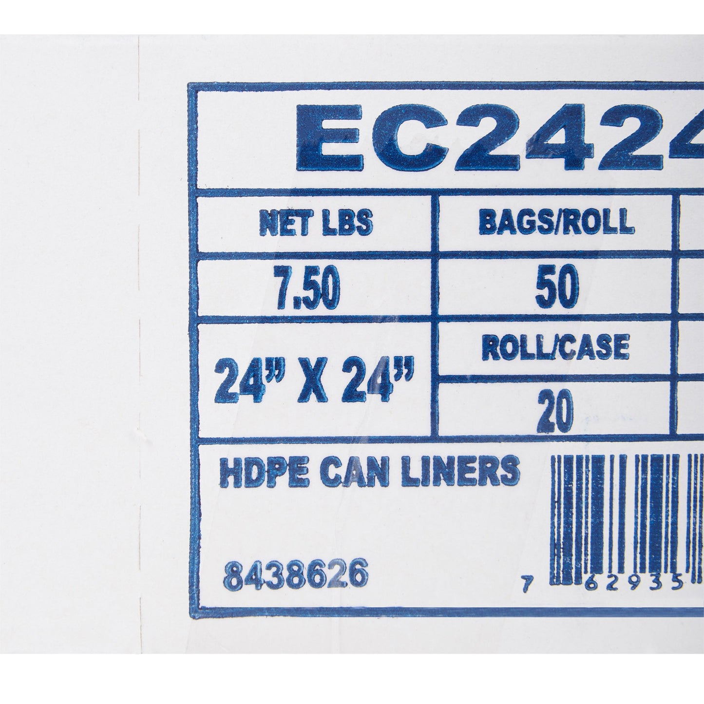 McKesson Light Duty Clear Trash Bag, 10 gal, 5 Mic EC2424N