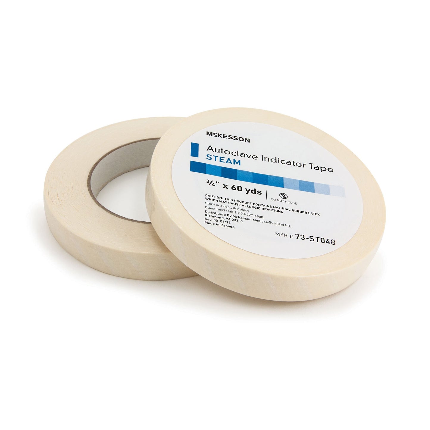 McKesson Steam Indicator Tape, ½ Inch x 60 Yard 73-ST48