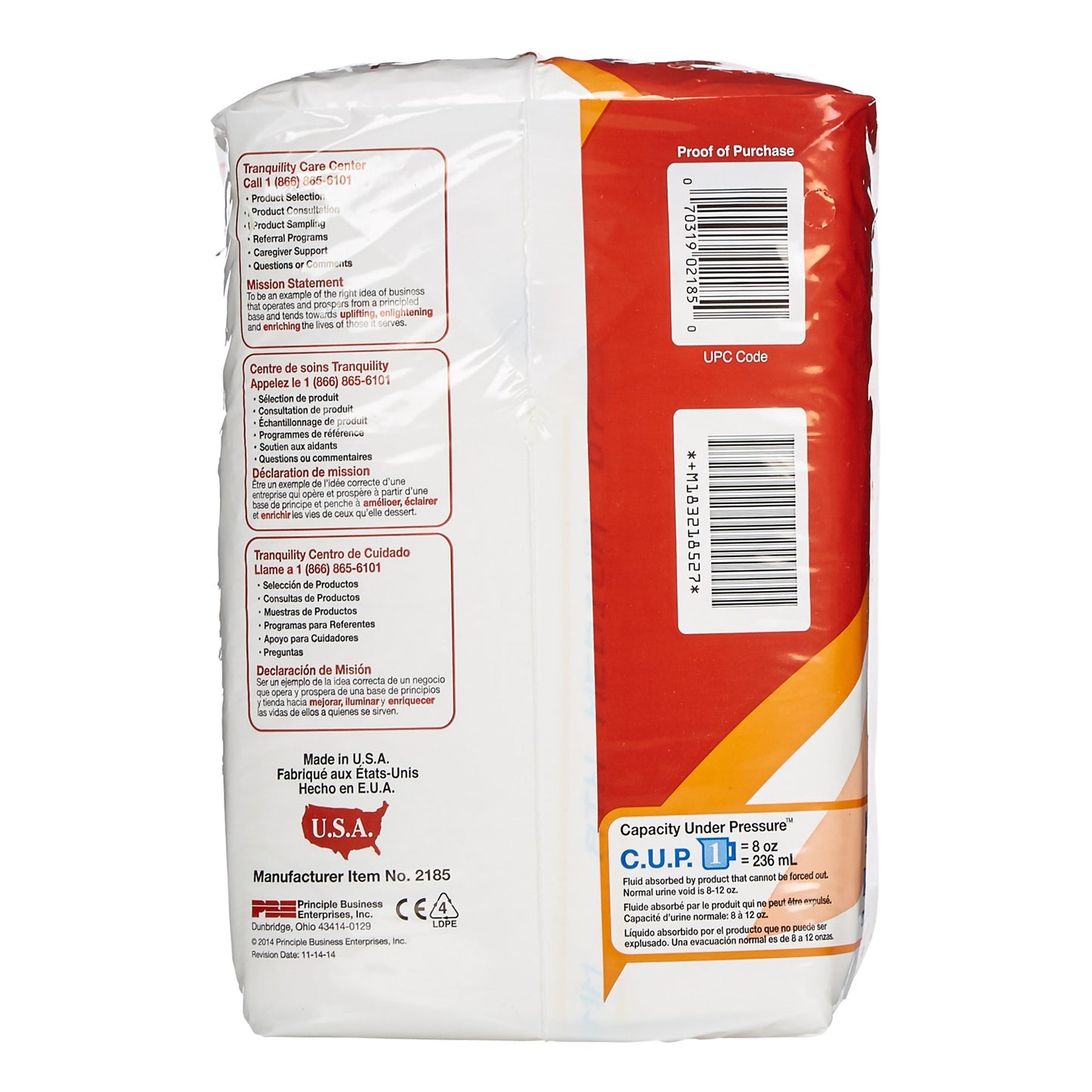 Tranquility® ATN Maximum Protection Incontinence Brief, Medium 2185