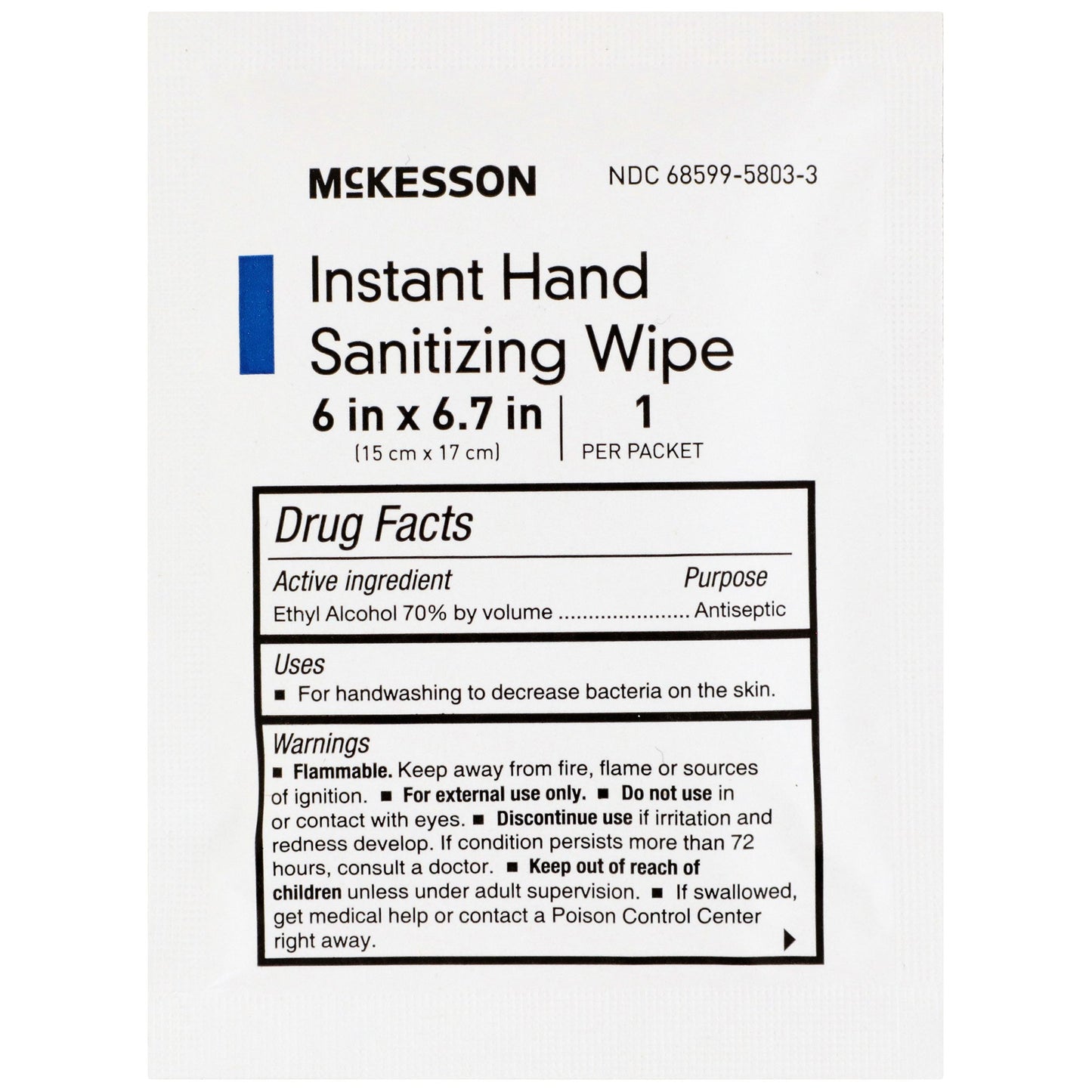 McKesson Hand Sanitizing Wipes 16-3500