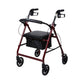 McKesson Folding Aluminum Four-Wheel Rollator, Red 146-R726RD