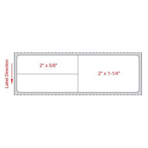 Blank Label Meditech® Thermal Label White Paper 1-1/4 X 4 Inch LDWHP155
