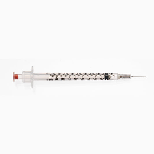 Safety Insulin Syringe with Needle VanishPoint® 1 mL 1/2 Inch 29 Gauge Retractable Safety Needle Regular Wall - 10211