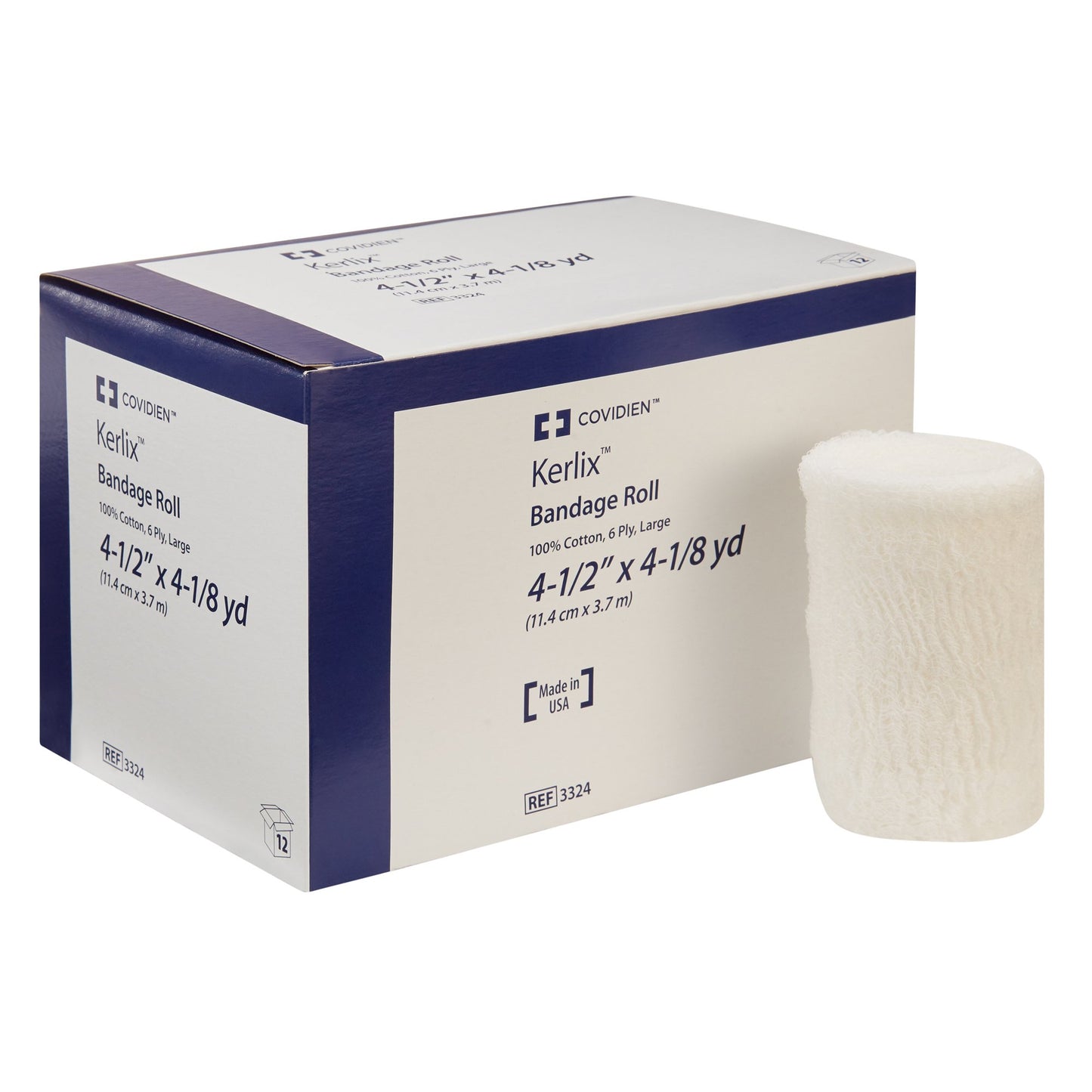 Kerlix™ Fluff Bandage Roll, 4-1/2 Inch x 4-1/10 Yard, 6-Ply 3324