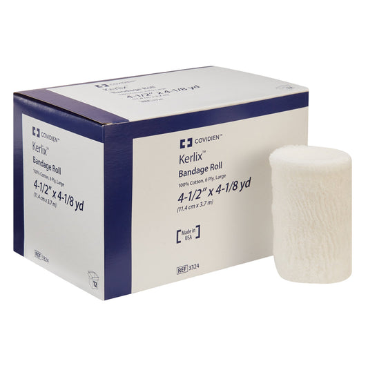 Kerlix™ Fluff Bandage Roll, 4-1/2 Inch x 4-1/10 Yard, 6-Ply 3324