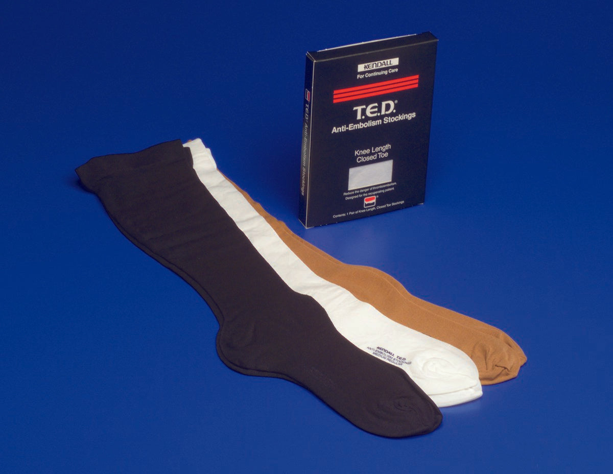 Anti-embolism Stocking T.E.D.™ Knee High X-Large / Long White Closed Toe - 4285