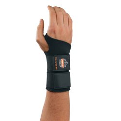 Wrist Support ProFlex® 670 Ambidextrous Double Strap Neoprene Left or Right Hand Black Medium - 16623