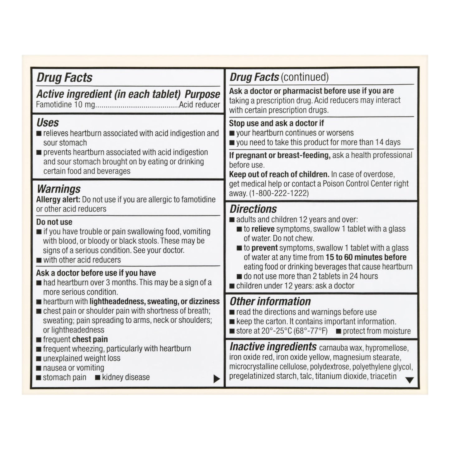 Foster & Thrive™ Original Strength Acid Reducer Famotidine Tablets 10 mg 70677110201