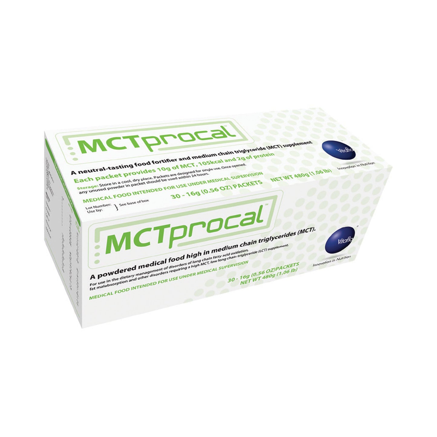 Oral Supplement MCTprocal® Unflavored Powder 16 Gram Individual Packet - 812539021582