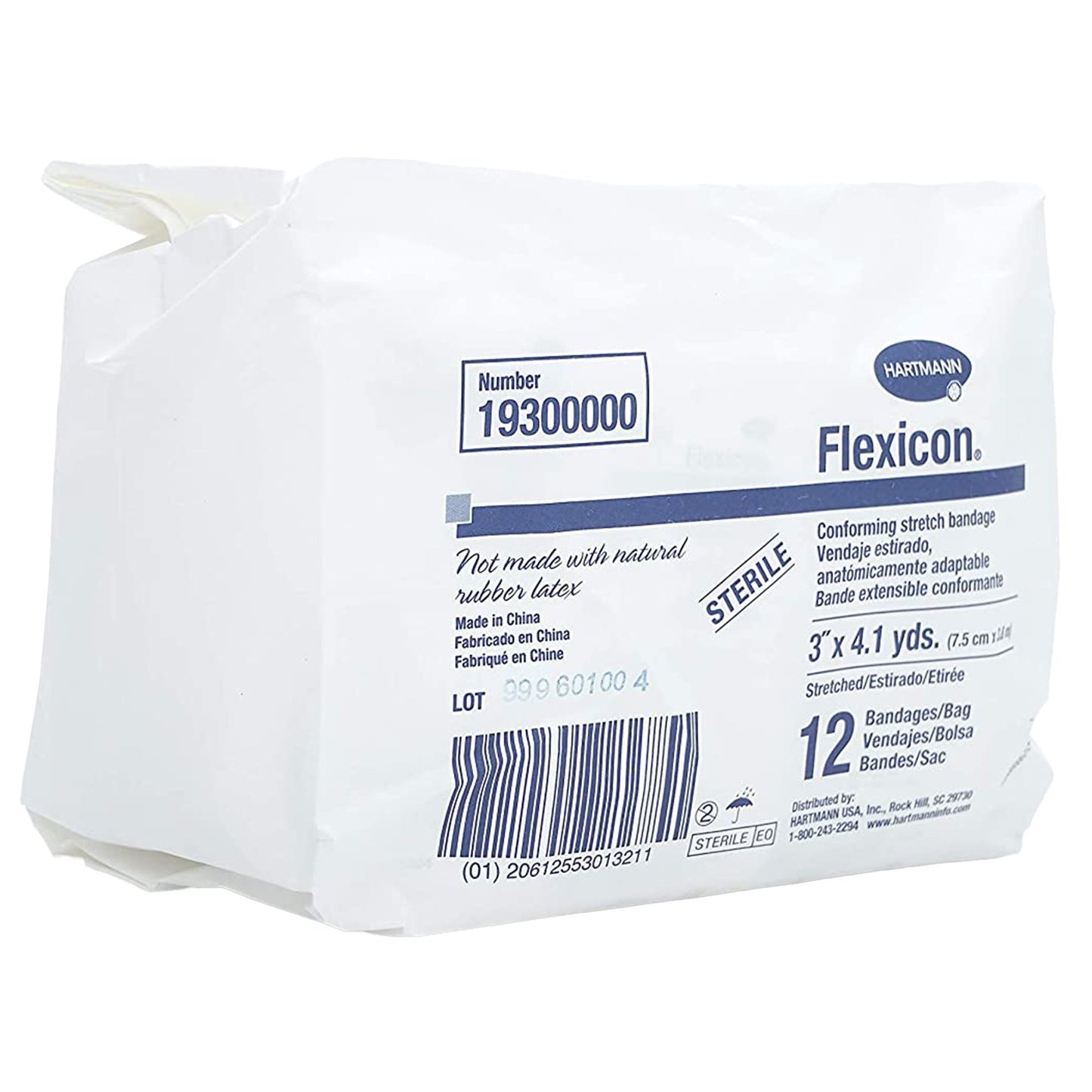 Conforming Bandage Flexicon® 3 Inch X 4-1/10 Yard 1-Ply Sterile 1 per Pack - 19300000