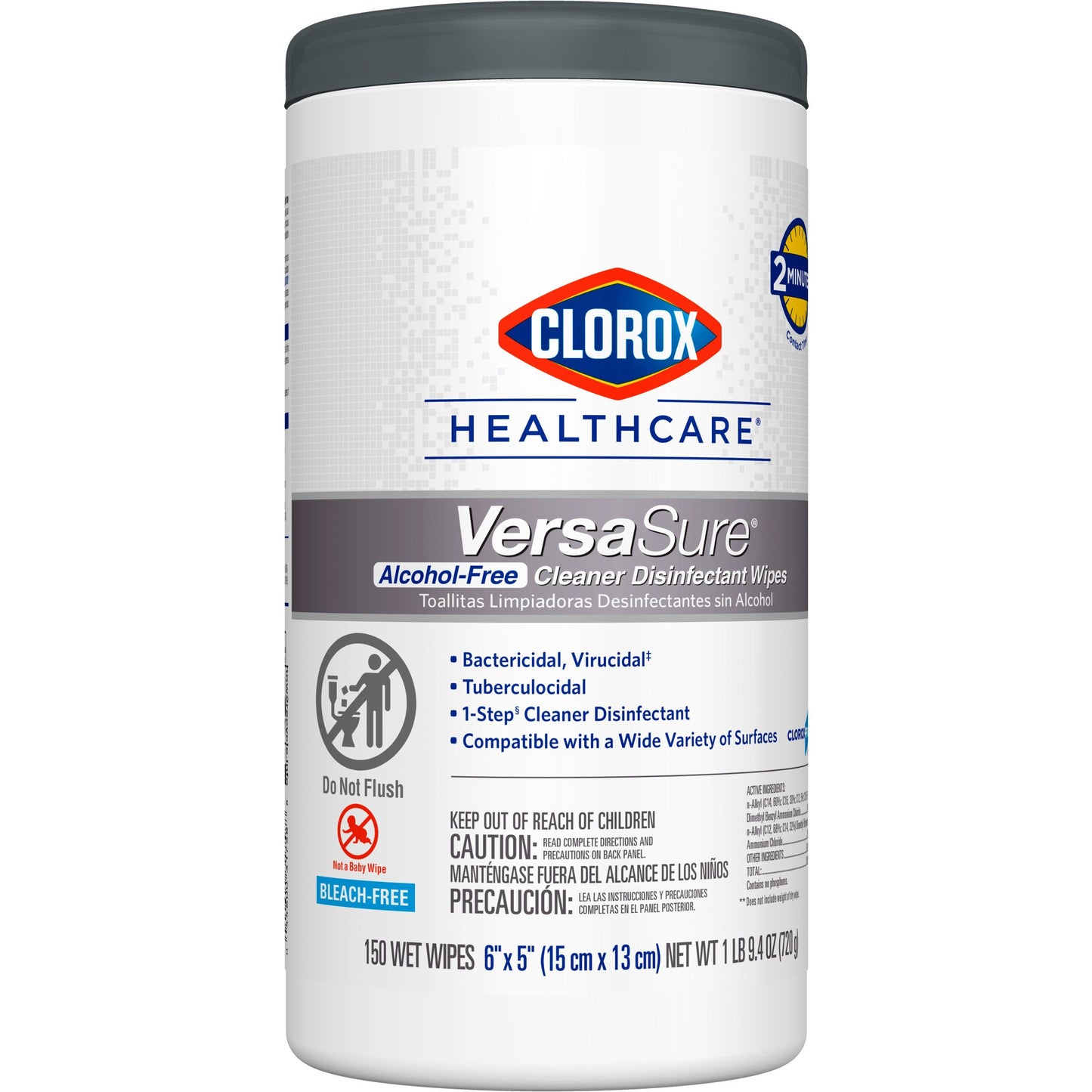 Clorox Healthcare® VersaSure® Cleaner Disinfectant Wipes, Canister 31758
