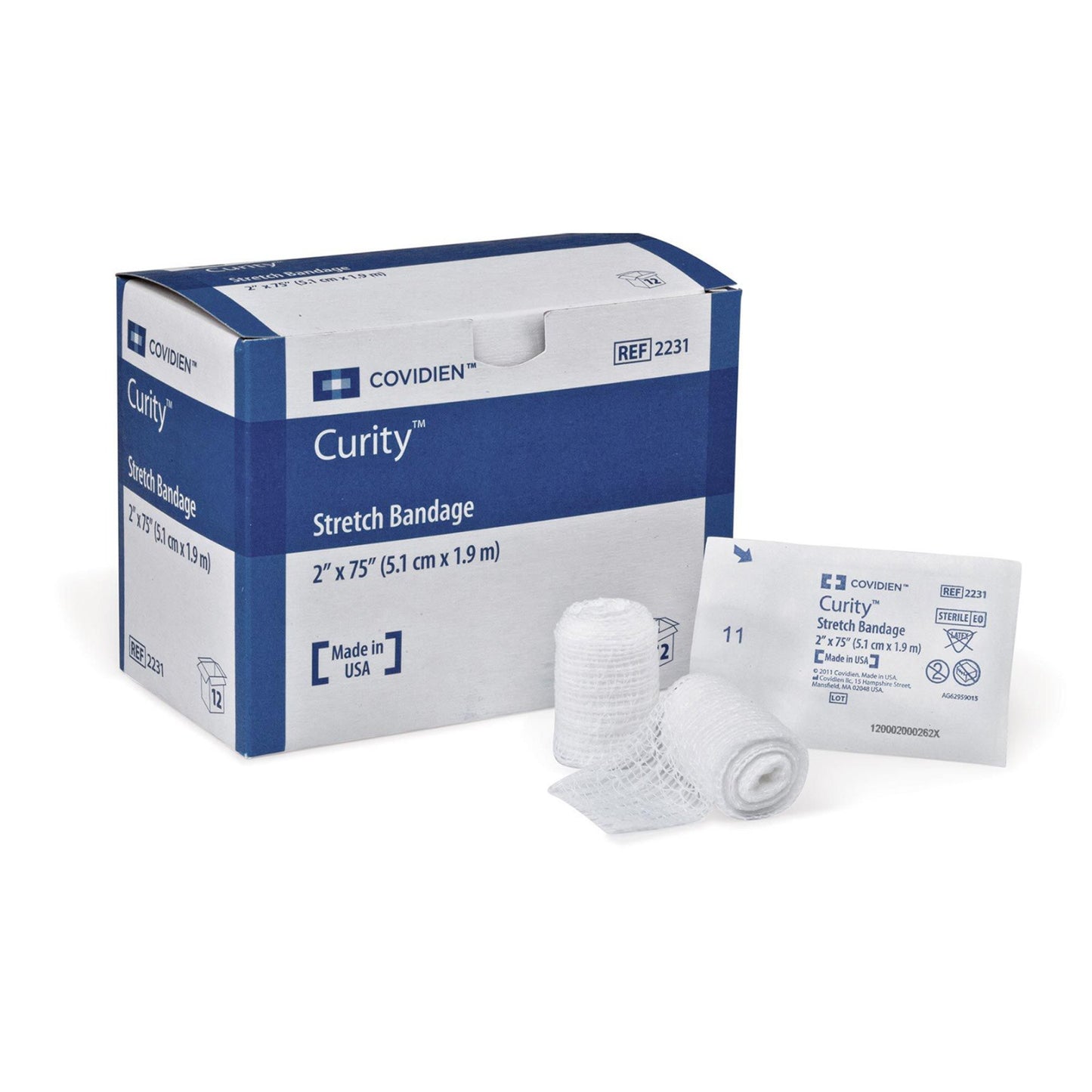 Curity™ Sterile Conforming Bandage, 2 x 75 Inch, 1-Ply 2231-