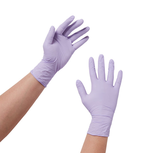 Exam Glove Halyard™ Lavender™ Large NonSterile Nitrile Standard Cuff Length Textured Fingertips Lavender Not Rated - 52819