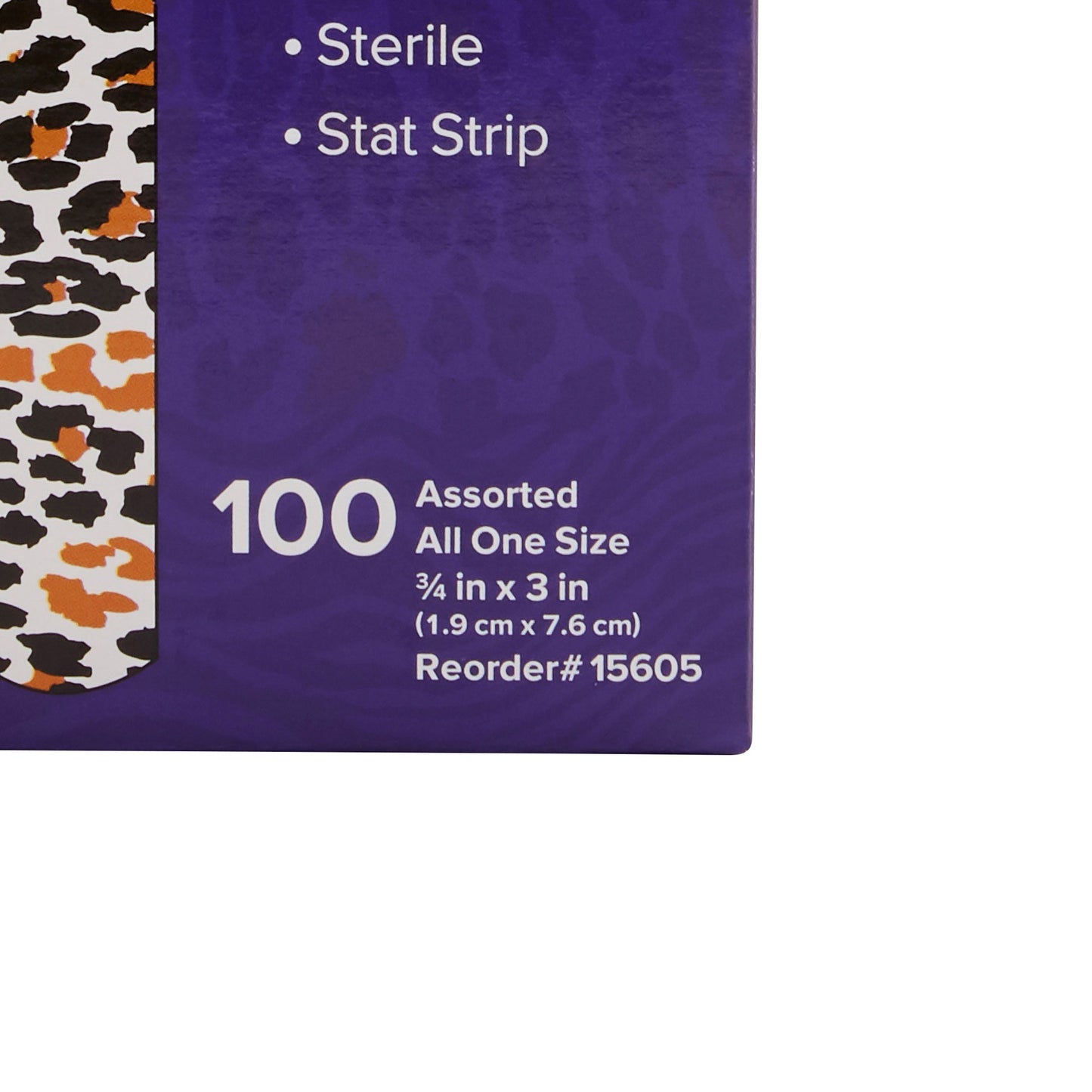 American® White Cross Stat Strip® Designer Safari Adhesive Strip, ¾ x 3 Inch 15605