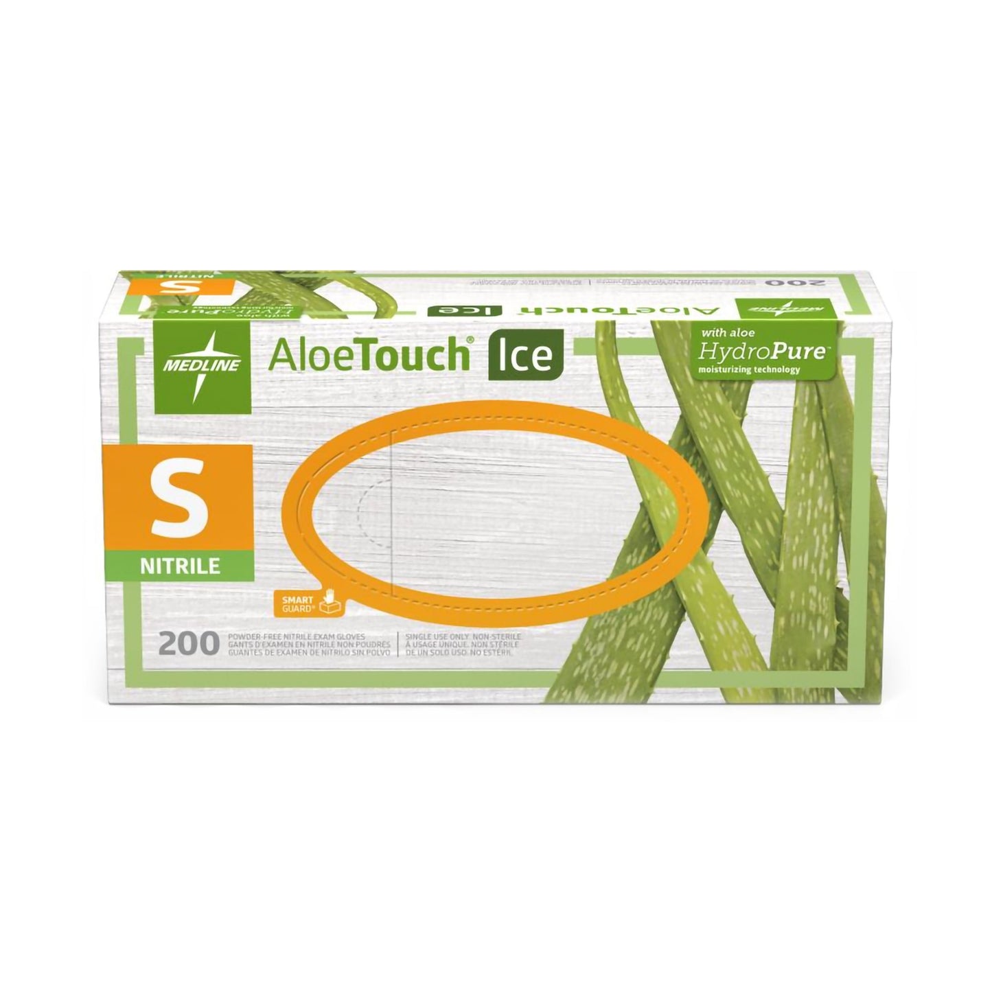 Aloetouch® Ice™ Nitrile Exam Glove, Small, Green MDS195284