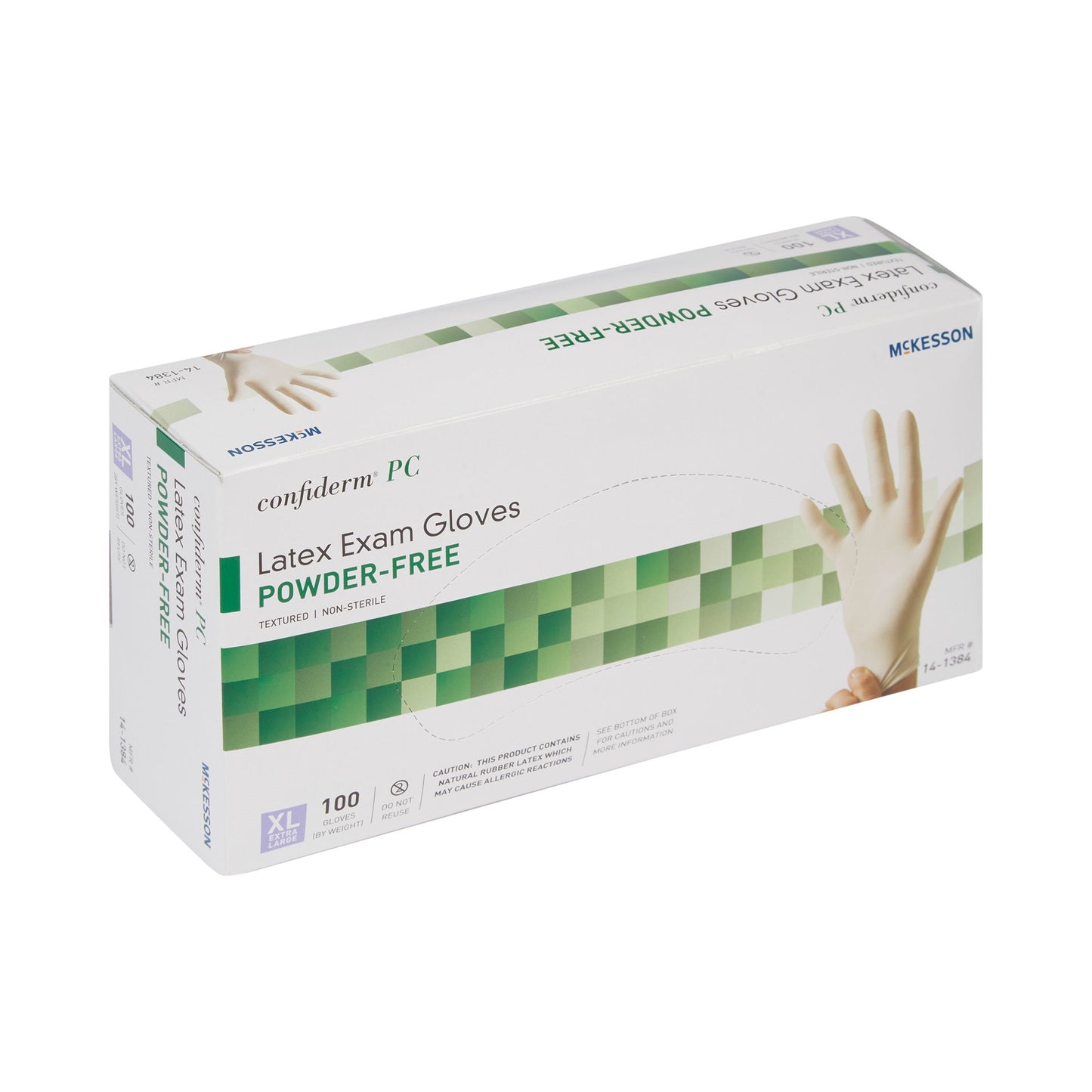McKesson Confiderm® Latex Exam Glove, Extra Large, Ivory 14-1384