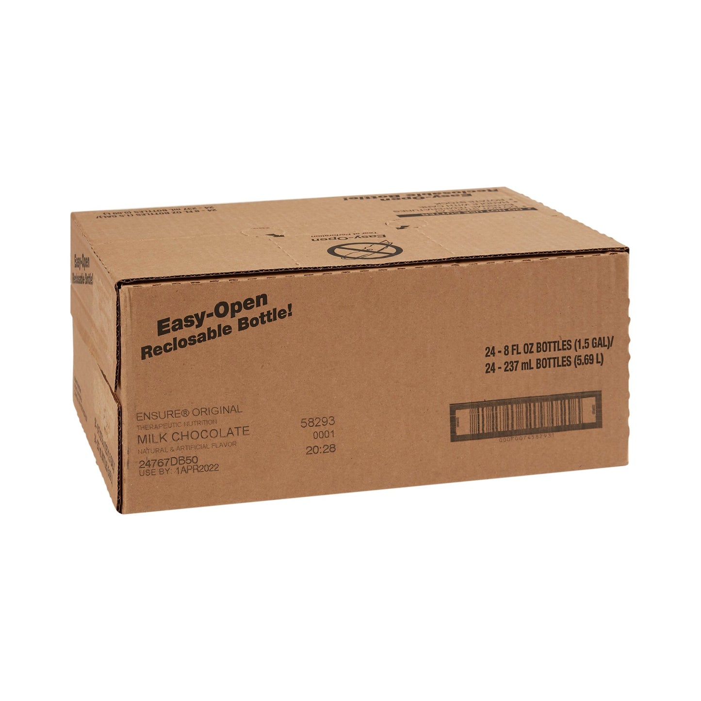 Ensure® Original Therapeutic Nutrition, Chocolate, 8-ounce bottle 58293