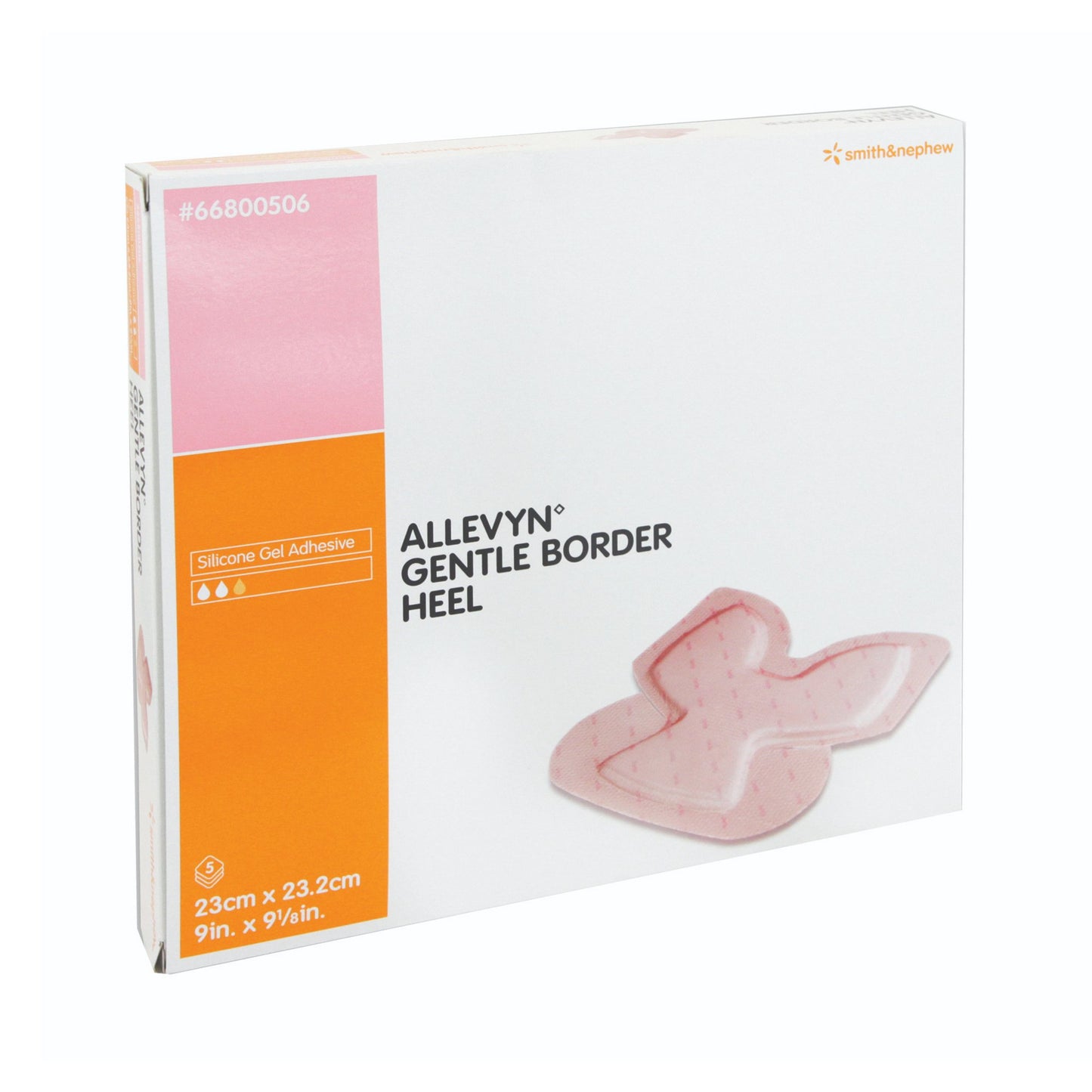 Allevyn™ Gentle Border Heel Foam Dressing, 23 x 23.2 Centimeters 66800506