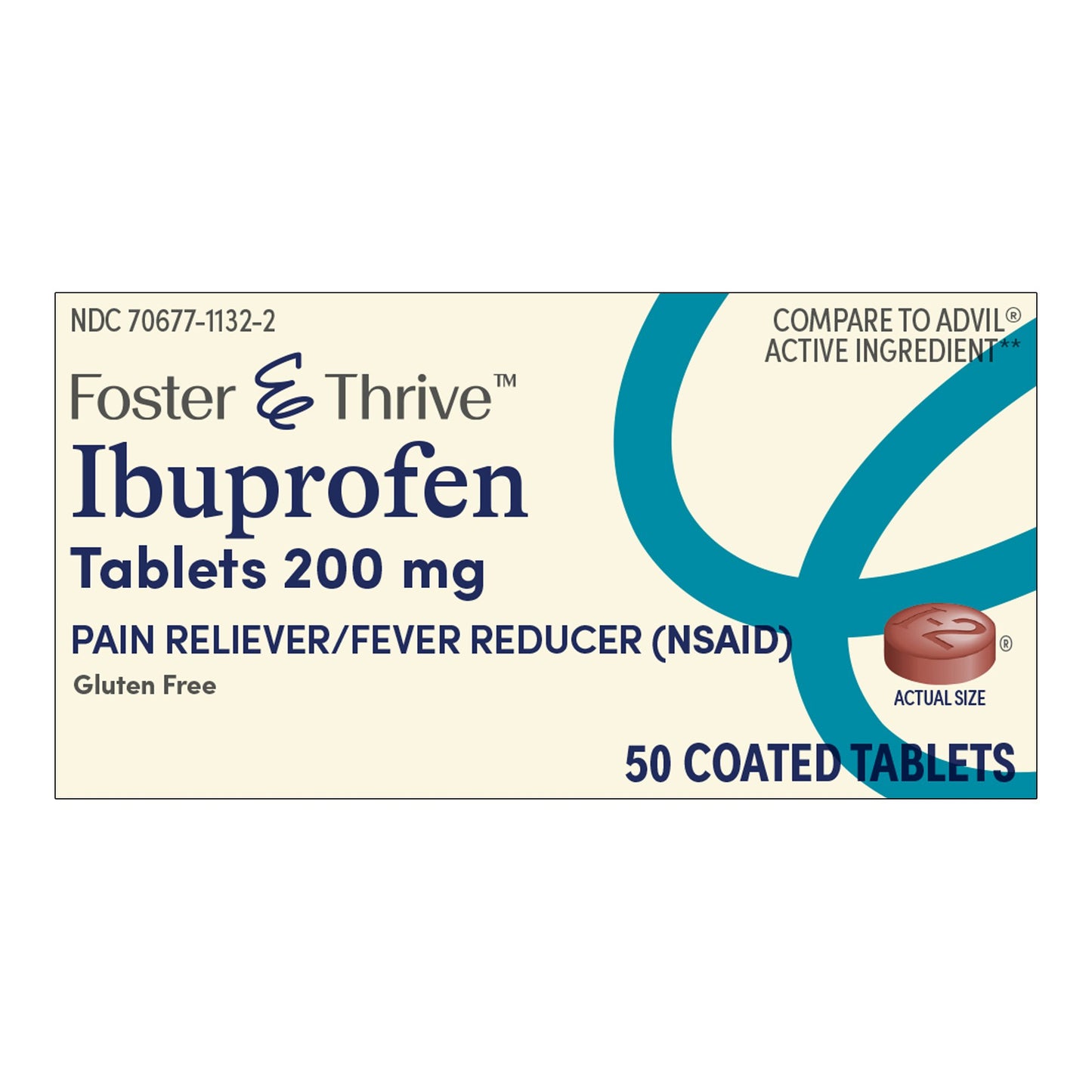 Foster & Thrive™ Ibuprofen 200 mg Coated Tablets 70677113202