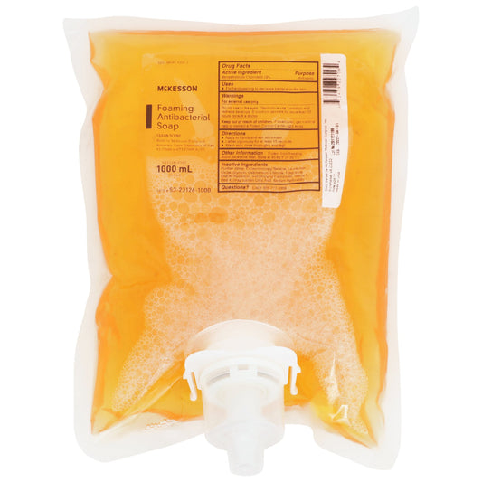 Antibacterial Soap McKesson Foaming 1,000 mL Dispenser Refill Bag Clean Scent - 53-23126-1000