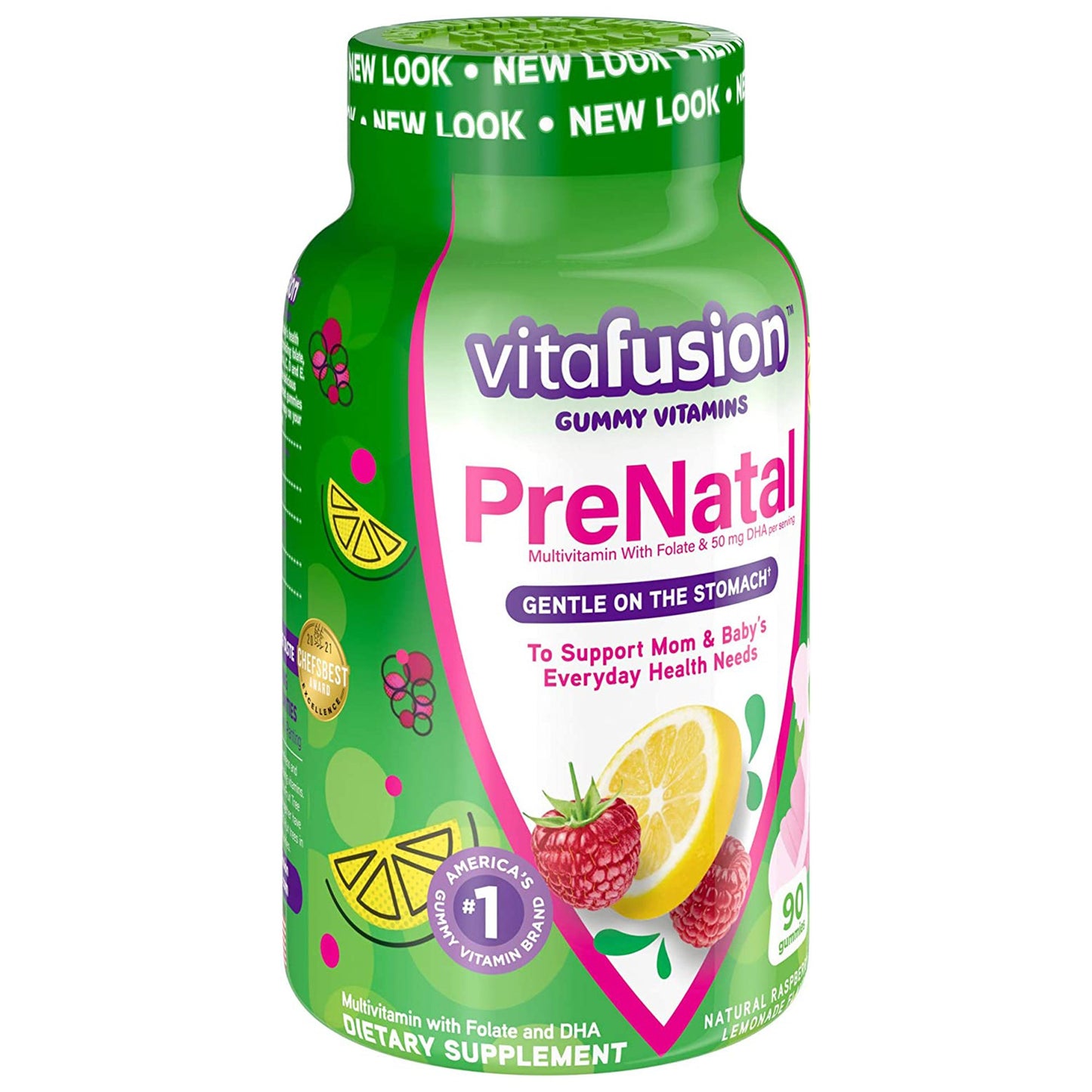 Vitafusion PreNatal Gummies Natural Raspberry Lemonade Flavor 02791701950