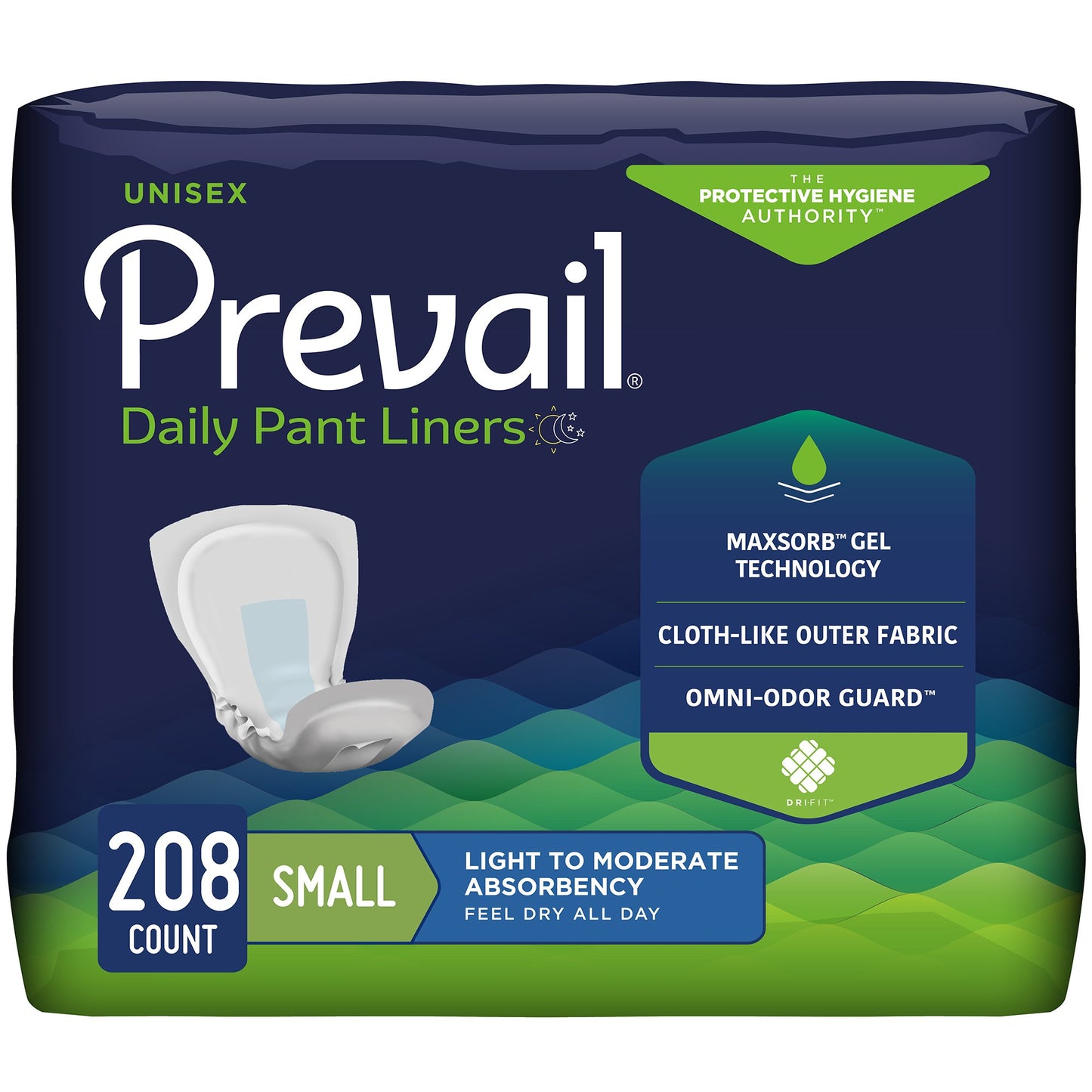 Prevail® Daily Pant Liners Light – Moderate Bladder Control Pad, 12½-Inch Length PL-100/1