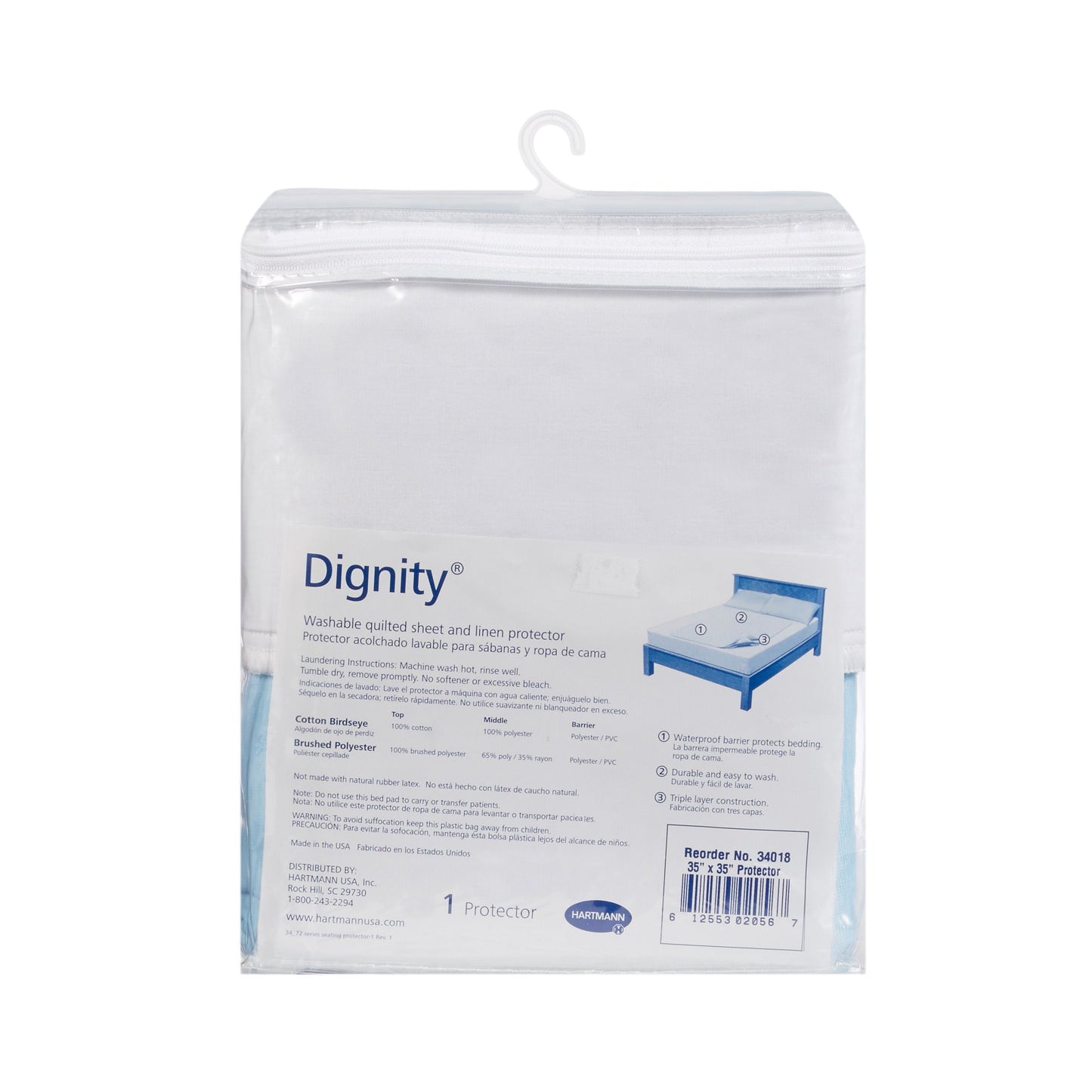Dignity® Washable Protectors Underpad with Tuckable Flaps, 35 x 35 Inch 34018