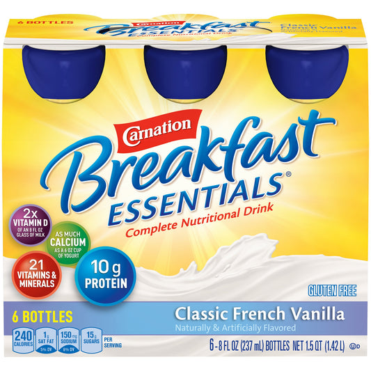 Oral Supplement Carnation Breakfast Essentials® French Vanilla Flavor Liquid 8 oz. Bottle - 12230501