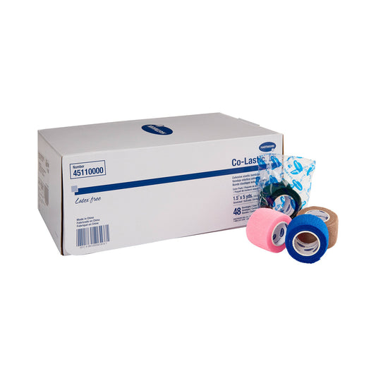 Cohesive Bandage Co-Lastic® 1-1/2 Inch X 5 Yard Self-Adherent Closure Assorted Colors NonSterile Standard Compression - 45110000