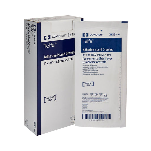 Island Dressing Telfa™ 4 X 10 Inch Rectangle Sterile - 7542